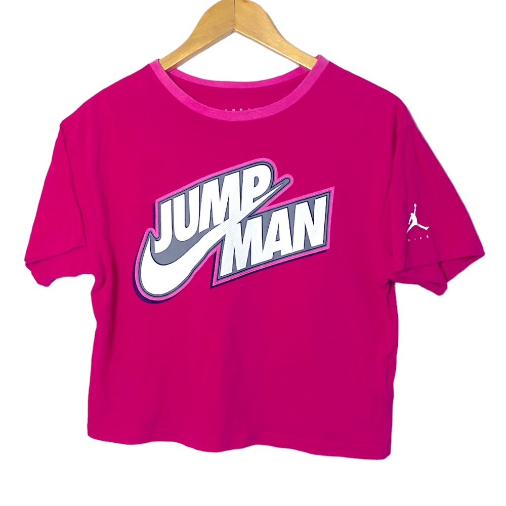 JUMP MAN Jordan Air Nike Pink crop top